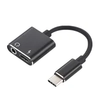USB Tipo C a 3.5mm Jack Typec Audio Splitter Headphone Cable Fone de ouvido AUX 3.5 Adaptador Carregador para Xiaomi Mi6 Huawei Novo