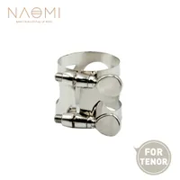 Naomi Tenor Sax munstycke Ligature metall ligatur för tenor saxofon munstycke w / dubbla skruvar woodwind delar