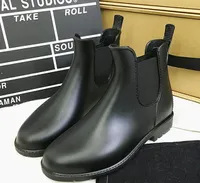 Sıcak Satış-Yeni Moda Kadınlar Jöle Ayak Bileği Yüksek Martin U Yağmur Botları Kısa Siyah Kauçuk Wellies Yağmur Ayakkabı Damla Nakliye