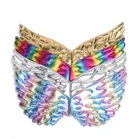 42 * 21cm Accesorios de rendimiento para disfraces para niños Accesorios de rendimiento de correa de alas de mariposa Oferta de 4 colores elegir alas de ángel
