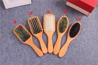 Lotus wood women massage hair combs hot wooden air cushion anti-static hair brushes hair skin plate comb 5 styles for choice