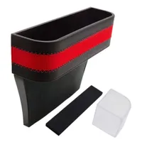 Ting Ao Universel De Voiture Avant Poche De Rangement Organisateur Gap Catch Box En Cuir PU + ABS Noir Rouge Multifonctionnel