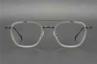 2021 100% Pure-Titanium Plating Glasses Vetro IP maschio Big-Rim Pure-Titanium Frame Nuovo oro Full-Full-frame leggero Prescrizione 1747 per PMHL