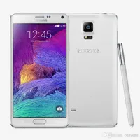 Orijinal Yenilenmiş Samsung Galaxy Not 4 N910F N910A N910T N910P N910V 5.7 "1440x2560 3G / 32 GB Dört Çekirdekli 4G LTE Note4 Telefon