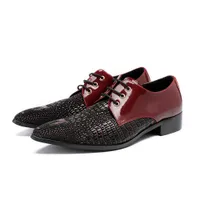 أزياء نمط الأعمال الرسمي أحذية حزب التمساح نمط رجل والاحذية Zapatos أوكسفورد أوم حجم كبير 38-47
