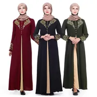 패션 이슬람 프린트 드레스 여성 Mybatua Abaya가있는 Hijab Jilbab 이슬람 의류 맥시 드레스 Burqa Dropship