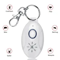 Ultrasonic Mosquito Repellent Keychain Mobil Portable Pest Repeller Outdoor Pest Avvisa Flea och Tick Förebyggande För Hundar Katter Husdjur