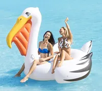 Поплавок 210см Гигантский надувной бассейн Pelican новинкам Пляж игрушки Ride-On Swan Life Buoy Плавание Ring Fun Водный спорт для взрослых