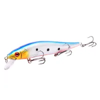 14cm 22.7g Topwater Wobblers 3D Eyes Fishing Lure Minnow Hard Bait 3 Fiskhakar Crankbait Flytande fiskehandtag