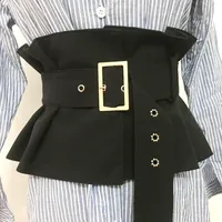Ceinture de corset de taille plus Courroies de taille noire pour femme large Cummerbund mode élastique gros manteau CEINTURE FEMME