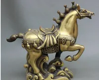 Новый SCY Оптовая фабрика 14 Народный китайский бронзовый Медный Дворец Зодиака год богатство Тан лошадь Джи статуя