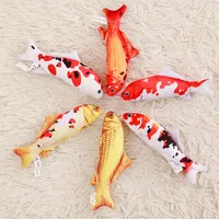 16 / 30cm karikatür simülasyon sazan peluş oyuncak çocuk doğum günü hediyesi LA201 için yumuşak sevimli mini Koi balığı Bebeklerin kawaii parmak oyuncak dolması