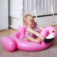 оптовый младенец Надувной Flamingo лебедь бассейн Поплавок Круг матрас Плавательный лебедя плавать Седло Лодка Плот лето вода Fun Pool игрушки