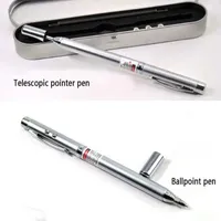 2pcs Details about LED torch & Metal Ballpoint Pen,4 in 1 Laser, Telescopic Pointer Teaching stick