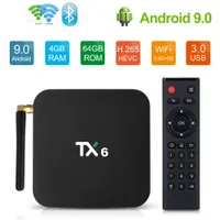 1 parça !! TX6 4GB 64GB Android 9.0 OTT TV Box Çift Wifi 2.4 + 5G Allwinner H6 BT5.0 TX3 Google Oyuncu