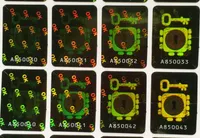3D Hologram Tamper Evident Stickers för mässing Seals Sticker Brass Knuckles Catroner Klon Autentiska tätningsbatteri lagringslådor