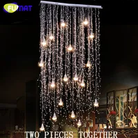 Fumat Crystal Sufit Lights Oświetlenie wewnętrzne LED Nowoczesne G4 LED Meteor Rain Oświetlenie do Lampy Salon / jadalnia Dekoracja domu
