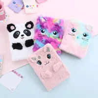 Plush Cartoon Cute Diary Book Notebook Notepad Paper High Quality Stationery Kawaii Planner Books School Office bullet journal