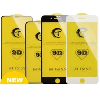 2022 Ny 9D-tempererat glasskärmsskydd för iPhone 13 12 mini 11 Pro x xr xs max 6 7 8 plus mobiltelefon full film böjd