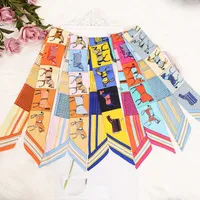 Nuevo verano imitación seda bufanda de seda cien cambio de protección sol sol bolsa mango cinta cinta mujer bufanda