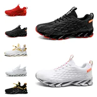 Najwyższej jakości męskie męskie buty do biegania Trzy czarne białe czerwone męskie trenerzy Athletic odkryte oddychające oddychające sneakers 39-44 styl 12