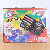 Çocuklar Sanat Seti Çocuklar Çizim Seti Su Renk Kalem Crayon Petrol Pastel Boyama Çizim Aracı Sanat malzemeleri kırtasiye 150 Adet set