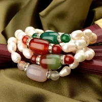 Natural Freshwater Pearl Armband Agate Armband Exquisite Armband
