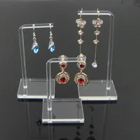Wholesale Clear Acrylic Hanging Earring Display Stand Jewelry Showing Case Earring Organizer Earring Props Jewellery Stands