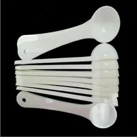 1G Professional Plastic 1 Gram Scoops Spoons For Food Milk Washing Powder Medcine White Measuring Spoons