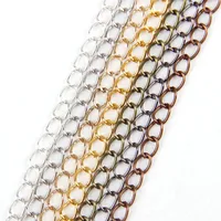 5m / lot 0.8x4.5x6mm Metall Eisen Halskette Ketten 7 Colors Bulk Open Link Ketten Lot Für DIY Armbänder Schmuckförderung