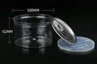 300 ml en plastique transparent facile ouvrir boîte de conserve étanche à l'air conteneur 62 * 100mm vide thon emballage en plastique PET big bud clear can