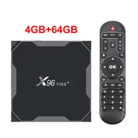 5pcs X96 MAX PLUS Android 9.0 Amlogic S905X3 4 Go 64 Go Smart TV 2.4G5GHz double Wifi Bluetooth boîtier décodeur X96Max