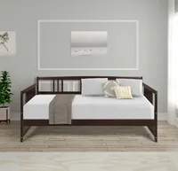 Bois Daybed Full Size Espresso Daybed Blanc Bedroom Furniture US Hot vente Cheap Bed Bonne qualité