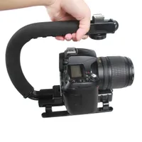 Gosear C Typ Handheld Camera Stabilizer Uchwyt Grip Flash Wspornik Mount Adapter W / Hot Shoe for Canon Nikon Sony DSLR SLR