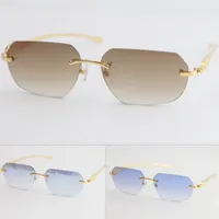 Gafas de sol de la serie de la serie de leopardo de metal de oro plateado para hombres mujeres con marco de alambre decoración Gafas unisex para el verano al aire libre UV400 lente masculino y mujer