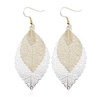 Vintage Leaves Drop Earrings Luxury Boho Bohemian Leaf Dangle Earrings Hollow Out Earrings For Women New Fashion Jewelry GB432