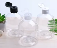 12 SZTUK 500ml Pusta Refillable Transparent Pet Butelka z klapką Top Cap Cap 500ml Pet Shampoo Bottle Clear Plastic Container