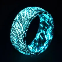 Anello di modo Novità 2020 gioielli di disegno della fiamma incandescente l'anello di modo luminoso Glow in the anello scuro Illuminate design uomini e le donne