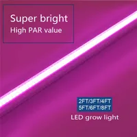 T8 LED Grow Light, Plant ad alta potenza Grow Light Strip, Sostituzione della luce solare a spettro completo con Parla alta per pianta da interno, tubi a LED 2FT-8FT