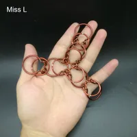 Triple Horseshoe Shape Ring Puzzle Hand Made Red Copper Wire Puzzle 3D Novelty Gag Toys