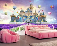 3D обои Custom Photo Фото со фреврами HD Castle Fairyland детская комната 3D фоновый стены дома декор настенные картинки