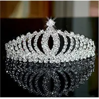 Tiaras y coronas de cristal Accesorios para el cabello de la boda Tiara Corona nupcial Tiaras de boda para novias Adornos para el cabello accesorios baratos