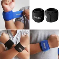 Aolikes 1pcs Sport Gym Wristband poignet pouce soutien sangles Wraps Bandage Fitness Training sécurité Bands main s1166
