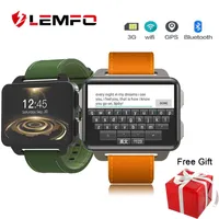 LEMFO LEM4 PRO Smart Watch 2.2 pollici Android 5.1 MTK6580 1.3GHz 3G GPS Smartwatch Telefono da 1 GB + 16 GB Cardiofrequenzimetro da polso da uomo