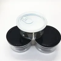 Black Deks Clear Plastic CANS BAG 3.5GRAMS DROOG HERB Verpakking Container 100ml Transparante Easy Pull Ring E CIG Tobacco Joint Lege Jar