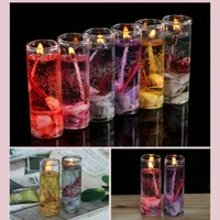 Aromatherapy Candles Crystal Glass Candle Holder Romantic Wedding Bar Party Decor Candlestick Ocean Shells Valentines Scented Jelly Candle