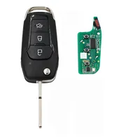 Flip Télécommande de remplacement 3 Bouton clé Fob 433MHz ID49 pour Ford Escort / Nouvelle Mondeo 2014-2017