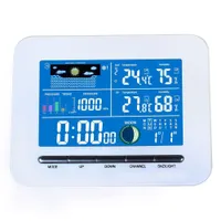 Freeshipping Digital-drahtlose elektronische Temperatur-Feuchtigkeits-Messinstrument LCD-Anzeige Wetterstation Innen Außen-Thermometer Feuchtigkeit