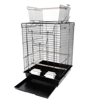 23" cage à oiseaux Pet Supplies Cage en métal avec Open Play Top Cages Black Bird