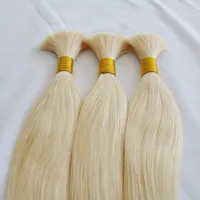 BW Remy Cheveux 3 Bundles 613 Couleur blonde Coiffures droites Wefts Brésilien Human Hair Factory Outlet